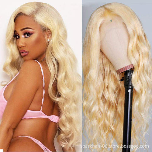 613 Lace Frontal Blonde Lace Front Wig Human Hair Wigs For Black Women Brazilian Hair 30 Inch Body Wave Lace Wig Vendor